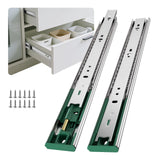 Ubisin 4 Pairs Soft Close Drawer Slides 16 Inch Full Extension Dresser Rails Heavy Duty Ball Bearing Kitchen Cabinet Drawer Glid