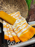 Anni Designer Women'S Georgette Traditional Printed Saree With Blouse Piece (Sgkrp-Yellow_Yellow_Freesize),Yellow,Free Size,Georgette,With Blouse Piece,with blouse piece