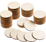 100 Pcs Unfinished Wood Circle 1 inch Wood Craft Circle 0.1 Thickness Wood Slices Round Wooden Disc Natural Wooden Cutout Orna