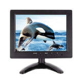 WHOLEV Security Monitor 8 FHD 1024x768 with Remote Control, PC Monitor with VGA HDMI BNC AV USB Input, Built-in Speaker 178 Wide
