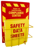 SAS Safety 600075 MSDS Compliance Center, Wall Mount , Yellow