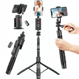 Auto Face Tracking Tripod, 360 Rotation Face Body Tracking Phone Holder, Rechargeable Smartphone Camera Mount Remote & Gesture C