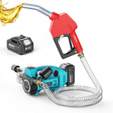 SEESII Fuel Transfer Pump Battery Powered: 12GPM Cordless Electric Diesel Transfer Pump Kit w/ 4.0Ah Battery & Auto-Stop Nozzle,