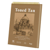 Fuxi Toned Tan Sketchbook 11x14 Inch, 60 Sheets, Spiral Bound - Hard Cover, Acid-Free Drawing Paper Pad for Artists, Drawing, Il