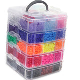 JULIMAIDONG 5700Pcs Pony Beads Bulk,30 Colors Rainbow Kandi Bead for Hair Braiding Friendship Bracelet Making Kandi Jewelry Key