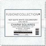 Fusions Not Quite White Charm Square 42 5inch Squares Charm Pack Robert Kaufman Fabrics CHS109042