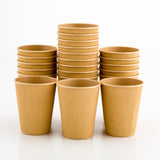 12 Ounce Paper Coffee Cups, 25 Ripple Disposable Paper Cups - Leakproof, Recyclable, Kraft Paper Hot Cups, Insulated, Matching L