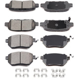 ECCPP D969-7870 D905-7784 Front & Rear Ceramic Disc Brake Pad Set Fit For INFINITI FX35 2003-2005,For INFINITI FX45 2003-2005,Fo