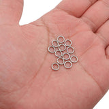THREENEST 500PCS 7mm 1.2mm Thickness 16 Gauge Stainless Steel Jump Rings, Unwelded Metal Round Strong Thick Craft O Ring for Nec