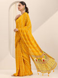 Libas Women6 Georgette Sarees (16239_Yellow 2)