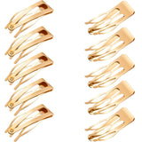 Chinco 24 Pcs Double Grip Hair Clips Metal Snap Clips Women Barrettes for Hair Making, Salon Supplies(Kc Gold,2 Inch)
