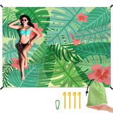 DPWCVM Beach Blanket Waterproof Sandproof Large Beach Mat 83 X 106 for 3-5 Adults Sand Free Mat Quick Drying,Lightweight & Durab