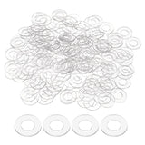 HARFINGTON 150pcs M8 PVC Flat Washers 8mm ID 16mm OD 1mm Thick Sealing Gasket Ring Spacer Metric Round Washers Replacement for W
