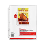 Staples High-Capacity Sheet Protectors, 8.5-inch x 11-inch, Diamond Clear, 75/Carton (ST15944-CCVS)