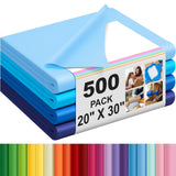 Qilery 500 Sheets Blue Tissue Paper Bulk for Gift Bags 20 x 30 Inch Acid Free Wrapping Paper Sheets for Winter Decoration DIY Cr