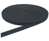 50 Yards Herringbone Tape Ribbon, Cotton Ribbon for Sewing (Black, 3/8in)