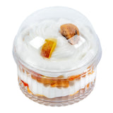 Restaurantware-LIDS ONLY: Mini Serve Dome Lids, 25 Disposable Round Covers - Cups Sold Separately, Stackable, Clear Plastic Dess