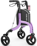 HOMLAND 3 Wheel Walkers for Seniors, FSA/HSA Eligible Foldable Wheeled Rollator with Cane Hold and Cup Hold, Lightweight Three W