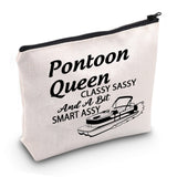 JXGZSO Pontoon Gift Pontoon Queen Classy Sassy And A Bit Smart Assy Storage Bag Boating G Bag (Pontoon Queen B)