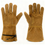 COREGROUND Leather Safety Work Gloves Gardening Carpenter Thorn Proof Truck Driving for Mens and Womens Waterproof heavy duty (S