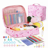 Shivom Crochet Needle Kit 68 Pcs Crochet Knitting Needle Kit With Carry Bag Diy Crochet Needle Kit With Tools & Accessories Comp