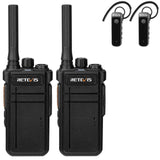 Retevis RB37 Bluetooth Walkie Talkies,Bluetooth Two Way Radio New Version,2000 mAh&120h Standby Long Battery Life,Wireless Earpi