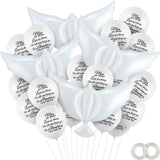 Skylety 36 Pieces Memorial Balloons to Release in Sky Memory Peace Dove Balloons Helium for Funeral, Condolence, Funeral, Annive