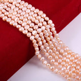 Natural Pearl, Natural Freshwater Cultured Pearls 6-7 mm Beads Punch Loose Beads for DIY Jewelry Making Necklace Bracelet Women
