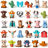 Ferreve 30 Pcs 3D Animal Silicone Focal Beads for Pens, Keychain Making, Focal Beads Bulk for Beadable Keychain DIY Crafts Neckl