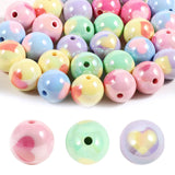 15Pcs Acrylic Beads Round 16mm UV Fruit Print Fit for DIY Jewelry Bracelet Necklace Keychain Beadable Pens Mobile Phone Chain Ma