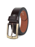Sunshopping MenS Formal Genuine Leather Pin Buckle Brown Belt (Jafa92Br) (36, Brown)