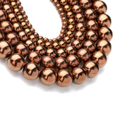 Zenkeeper About 180 Pcs Rose Gold Hematite Beads for Jewelry Making 4 MM Hematite Gemstones Loose Stone Beads