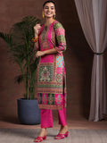 Libas Women'S Poly Crepe Kurta Set (369550R Multicolour L