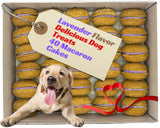 Bonne et Filou Dog Treats Lavender Cupcakes - Gourmet Macaron Cakes, 40 Count Bulk Pack - Healthy & Delicious Human Grade Snacks
