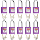 SAFBY Lockout Tagout Locks, Safety Padlock, Keyed Differently Loto Safety Padlocks for Lock Out Tag Out Kits Station (Purple 1-1