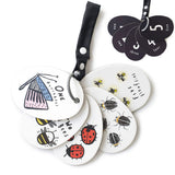 Wee Gallery Stroller Cards - I See Bugs to Count - Counting Numbers Travel Activity for Babies, Toddlers, with Snap on Strap for