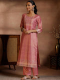 Libas Women'S Pure Silk Kurta Set (487290R Pink L