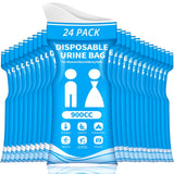 HOKINETY Disposable Urine Bag for Travel - 900ML Portable Pee Bags for Women Men 24 PCS Emergency Vomit Bags Unisex Urinal Toile