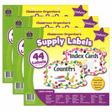 Confetti Supply Labels, 44 Per Pack, 3 Packs