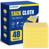 CAREGY 48Pcs Tack Cloth for Removing Dust from Woodworking, Sanding Particles, Clean & Polish, Ideal for Woodworking & Painting,