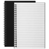 Weekgrat 2 Pcs Stone Paper Notebook, Waterproof A5 Spiral Notepad, Black