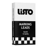 Listo 162 Marking Pencils Refill Black, Box of 72, Grease Pencils/China Marking Pencils/Wax Pencils