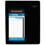 AT-A-GLANCE 2026 Appointment Book Planner, Daily, Four Person Group Planner, 8 x 11, Large, Quarter-Hourly, DayMinder, Black (G5