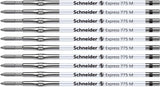 Schneider Express 775 Medium 1.0mm Ballpoint Refill, Box of 10, Black (7761)