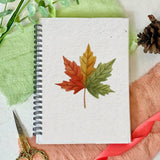 DiKraft A5 Wirebound Plantable Seed Paper Notebook | EcoFriendly Ruled Diary | 98 Pages, 80 Gsm | Spiral Journal 6 X 8 Inch |