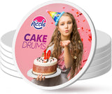 RICCLE Cake Boards - 16 Inch Cake Drum - Pack of 6 Smooth-Edged - Sturdy Cake Boards Round - Bend Resistant Multi-Layered Cake B