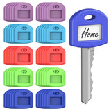 Uniclife 50 Pcs Key Covers Caps, 1 Key Identifiers with Labels, Soft Stretchy Key Covers for House Key, Cute Key Head Protectors