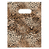 Joyhey 100 Count 11.7 x 15.7 Plastic Merchandise Bags, Shopping Retail Boutique Bags with Die Cut Handles - Leopard Print