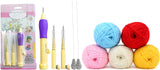 Sendria Punch Needle Embroidery Kit With 5 Color Yarn Balls, Adjustable Punch Needle Tool Set For Rug Making, Diy Embroidery, Cr