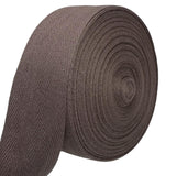 PAMIR TONG Brown Herringbone Twill Tape Ribbon 1 1/2 Inch - 20 Yards- Natural Soft Cotton Binding Edge Trim for Tote Bag & Purse